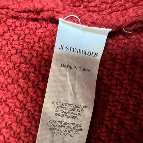 JustFab Long Line Open Front Knit Duster Cardigan Size Medium Boho Cottagecore - Picture 6 of 9